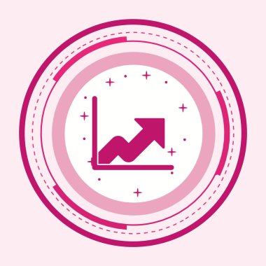 Moda Biçiminde Büyüme Simgesi İzole Arka Gruplandırılmış