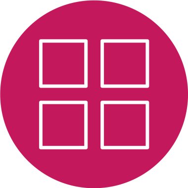 Farklı karelerden oluşan bir grubun vektör simgesi