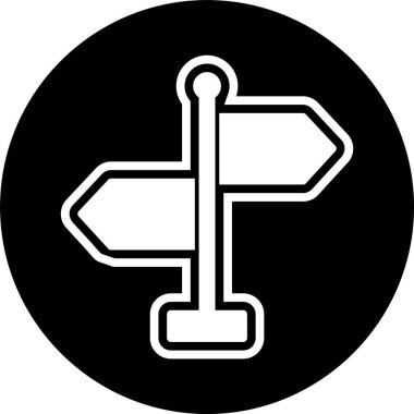 Yönlendirme Simgesi Moda Biçiminde İzole Arkaplan