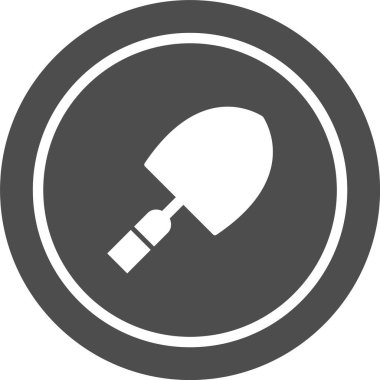 Moda Biçimli Trowel Simgesi İzole Arkaplan      