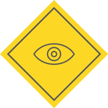 Sarı ve siyah bir ikonun vektör illüstrasyonu