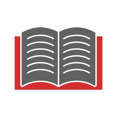 Moda Biçimli Ayrı Arkaplanda Kitap Simgesi Aç     