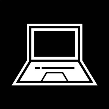 Dizüstü bilgisayar simgesi vektör çizimi