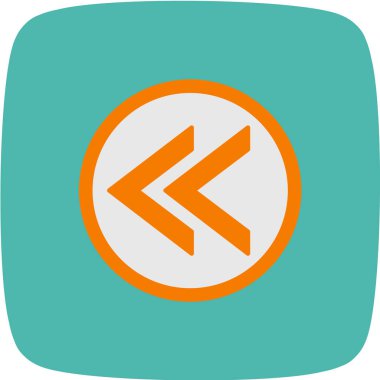 sol yön ok vektör simgesi.