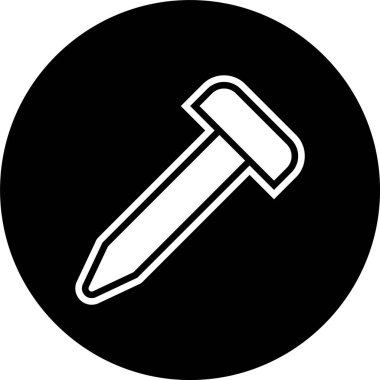 Çivi Simgesi Moda Biçiminde İzole Arkaplan      