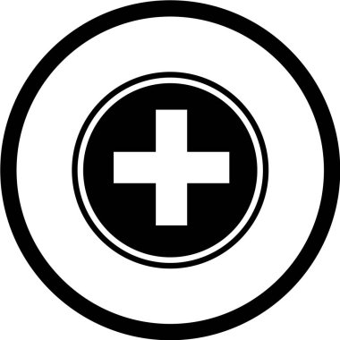 Modern tıbbi simgenin vektör illüstrasyonu