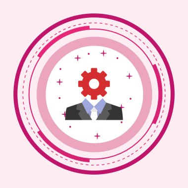 Moda Biçimli İdari Simge İzole Arkaplan     