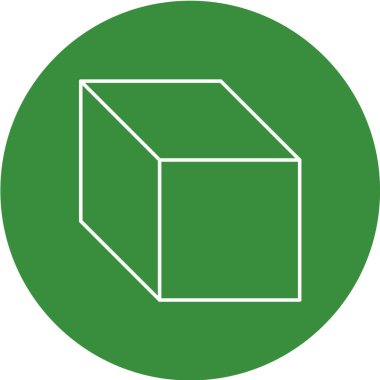 Yeşil ve beyaz simgenin vektör illüstrasyonu