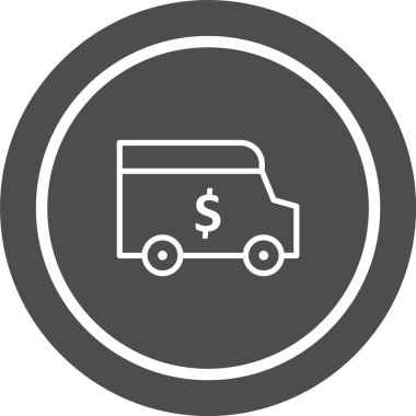 Moda Biçimli Güvenlik Van Simgesi İzole Arkaplan   