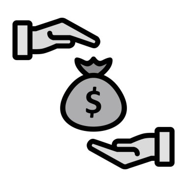 Rüşvet Simgesi Moda Biçimli Ayrı Arkaplan   