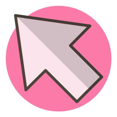 Pembe ve beyaz simgenin vektör illüstrasyonu