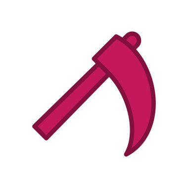 Tırpan Simgesi Moda Biçiminde İzole Arkaplan      