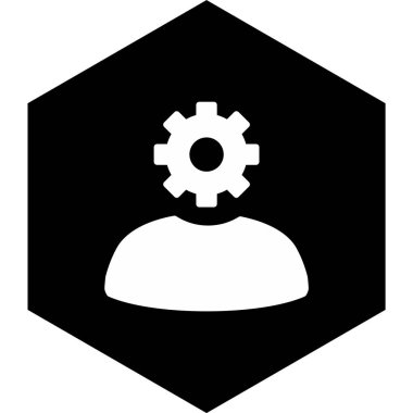 Moda Biçimli İdari Simge İzole Arkaplan     