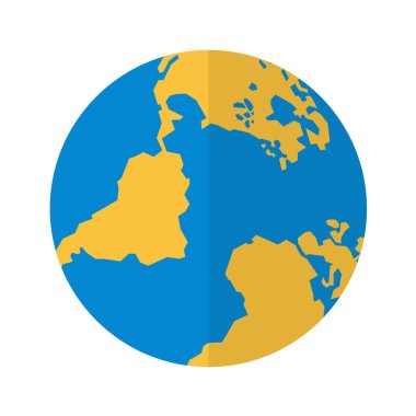 Bir dünya haritasının vektör illüstrasyonu