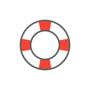 Moda Biçimli İzole Arkaplanda Yaşam Koruyucu Simgesi