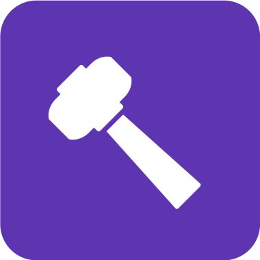 Çekiç simgesinin vektör illüstrasyonu