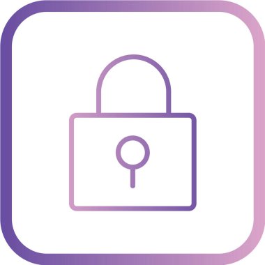 Bir kilit simgesinin vektör illüstrasyonu