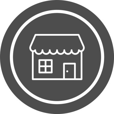 Dükkan Simgesi Moda Biçiminde İzole Arkaplan      