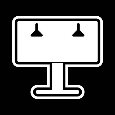 Billboard Simgesi Moda Biçiminde İzole Arkaplan 