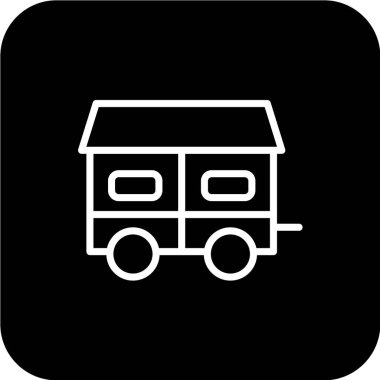 Teslimat ve ulaşım simgesinin vektör illüstrasyonu