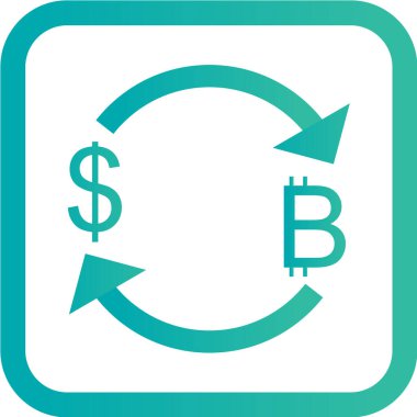 Dolar değişim simgesi, vektör illüstrasyonu