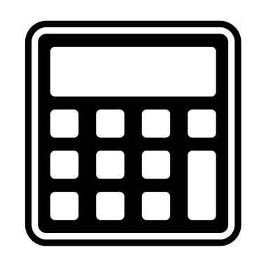 Hesap makinesi vektör simgesi. Matematik işareti. ofis ekipmanı