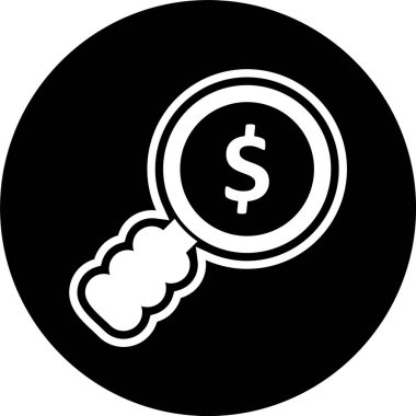 Para Arama Simgesi Moda Biçiminde İzole Arkaplan   