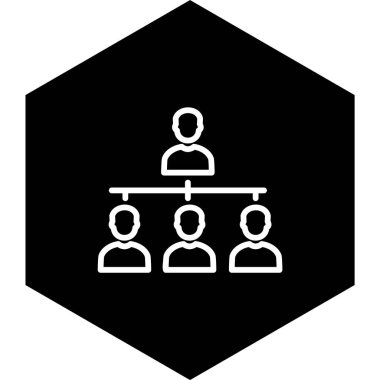 Moda Biçiminde Organizasyon Simgesi İzole Arkaplan      