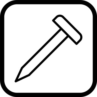 Çivi Simgesi Moda Biçiminde İzole Arkaplan      