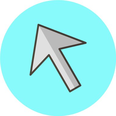 İmleç vektör simgesi, koyu arkaplanda izole