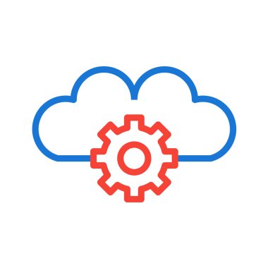 bulut hesaplama simgesi, vektör illüstrasyonu