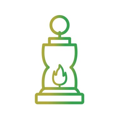 beyaz arkaplanda kamp konsepti vektör simgesi 