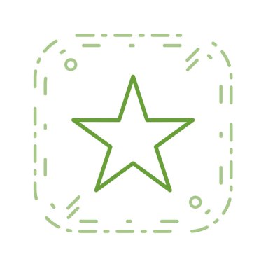 yıldız çizgi simgesi, vektör illüstrasyonu