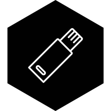  Moda Biçimli Usb Simgesi İzole Arkaplan