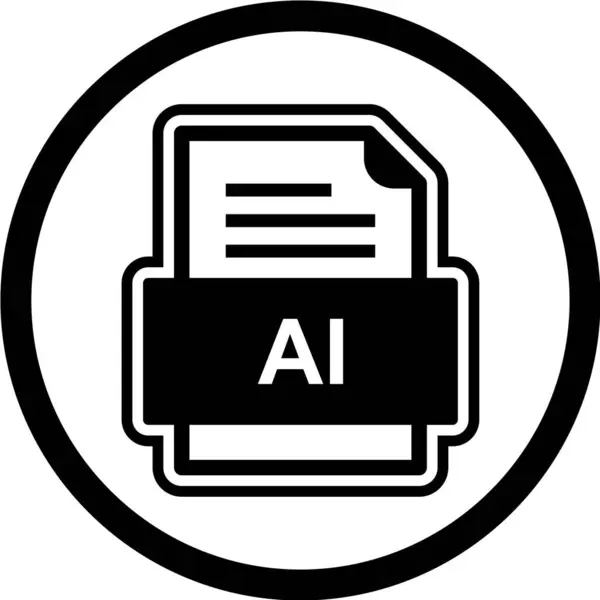 Dateiformat Icon Vektor Illustration — Stockvektor