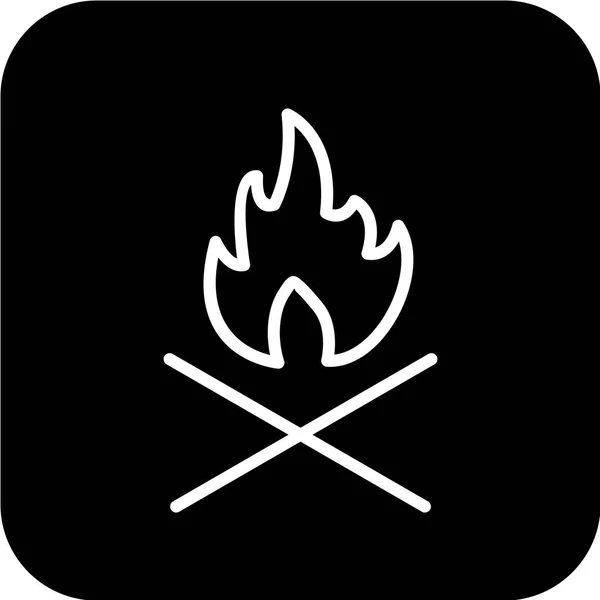 火のアイコンベクトルイラスト — ストックベクタ