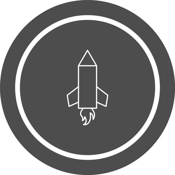 Potlood Raket Icoon Trendy Stijl Geïsoleerde Achtergrond — Stockvector