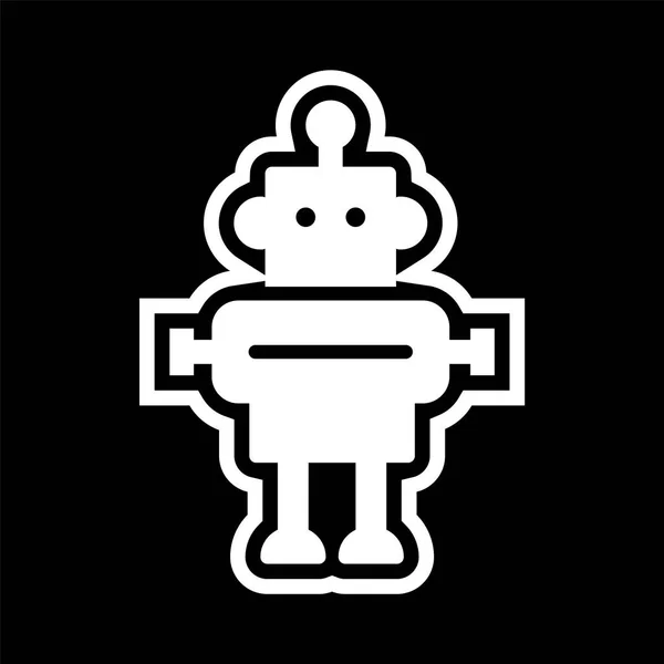 Robot Icono Estilo Moda Aislado Backgroun — Archivo Imágenes Vectoriales