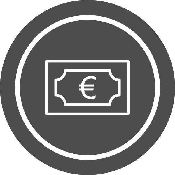 Euro Icono Estilo Moda Aislado Fondo — Vector de stock