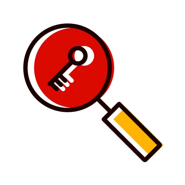 Magnifying Glass Icon Vector Illustration — Stock Vector