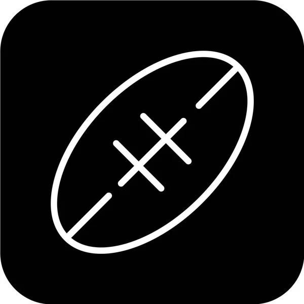 Vectorillustratie Van Een Rugbybal — Stockvector