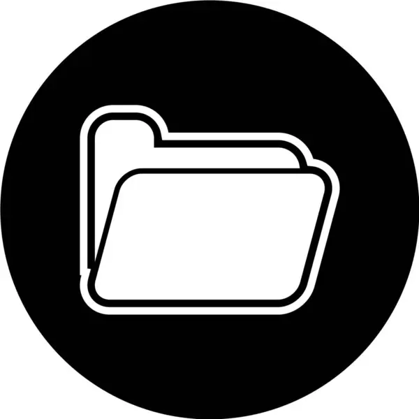 Ícone Pasta Ilustração Vetorial —  Vetores de Stock