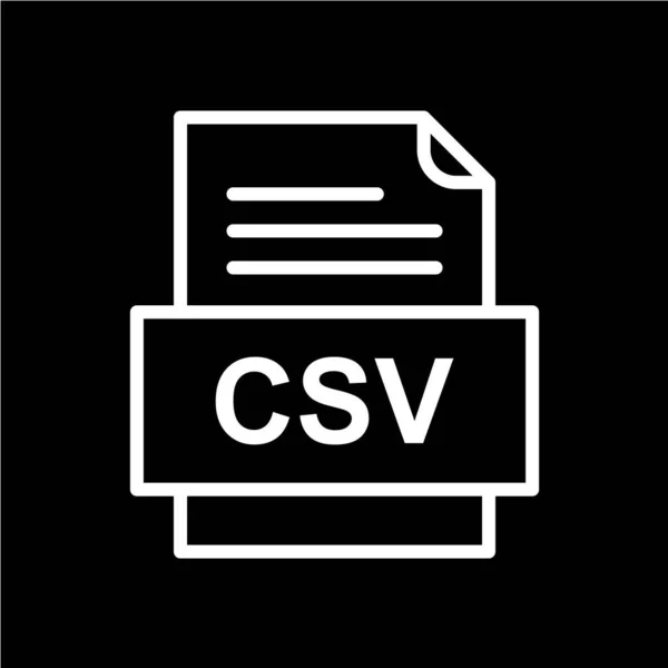 Icona Web Piatta Vettoriale Csv — Vettoriale Stock