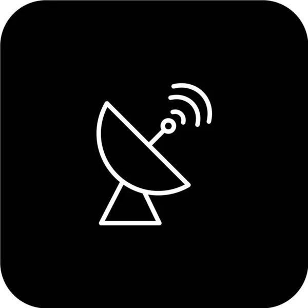 Pictogram Satellietschotel Vectorillustratie — Stockvector