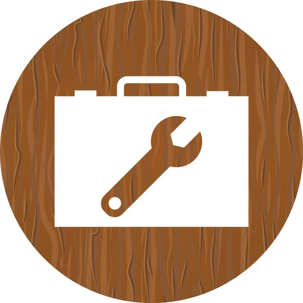 Icono Caja Herramientas Estilo Moda Fondo Aislado — Vector de stock