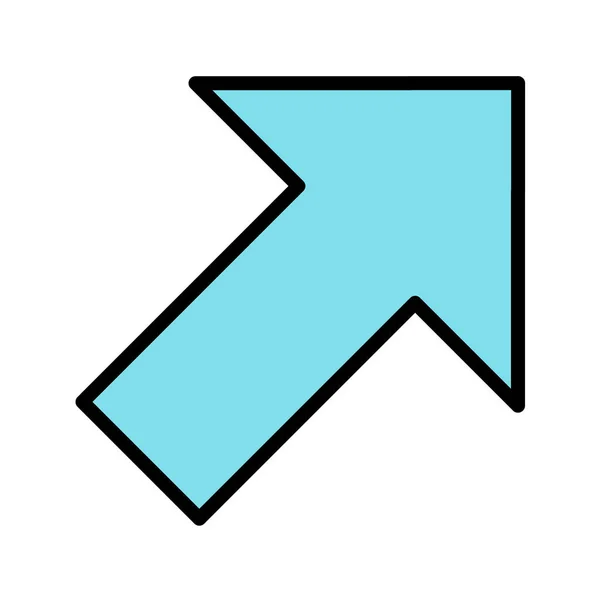 Icône Signe Flèche Symbole Direction — Image vectorielle