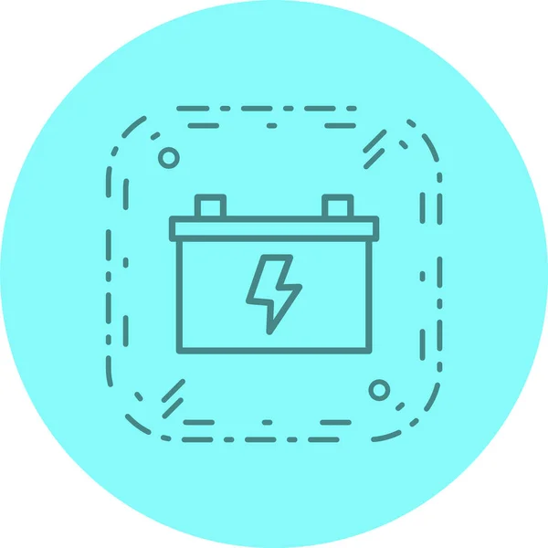 Batterij Pictogram Trendy Stijl Geïsoleerde Achtergrond — Stockvector