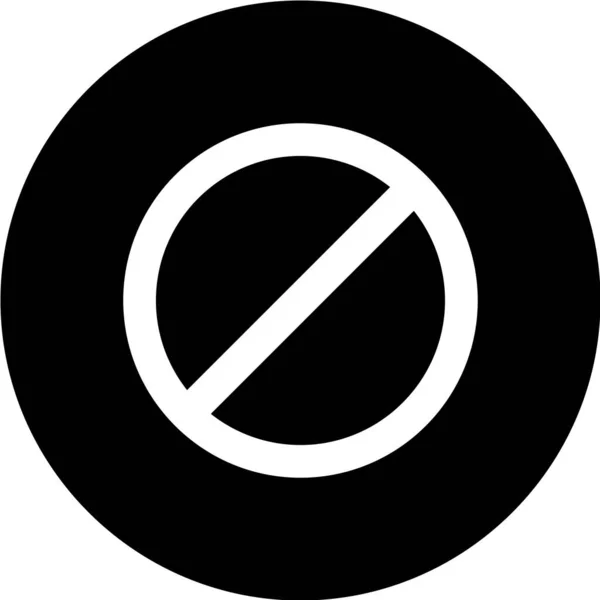 Zakázaná Ikona Značky Ilustrace — Stockový vektor