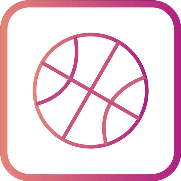 Basketboll Ikon Vektor Illustration — Stock vektor