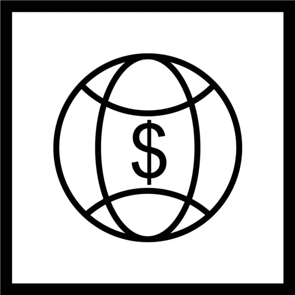 Icona Del Vettore Del Segno Del Dollaro Simbolo Cambio Valuta — Vettoriale Stock
